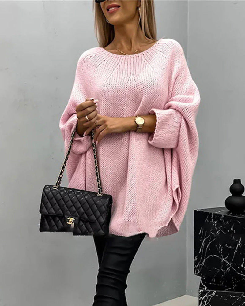 Drune | Gestrickter Cape Pullover Für Damen