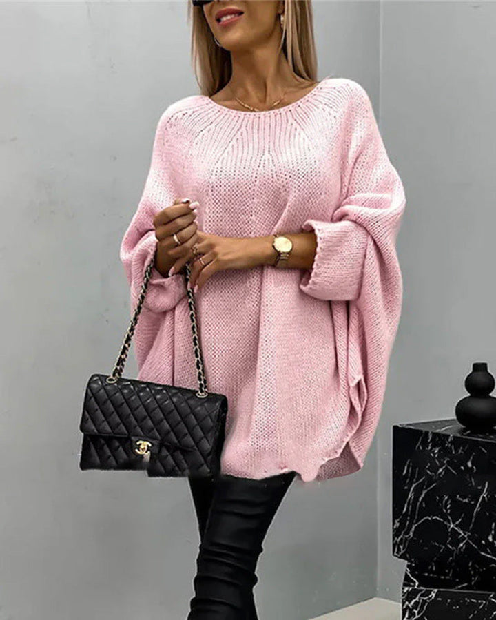 Drune | Gestrickter Cape Pullover Für Damen