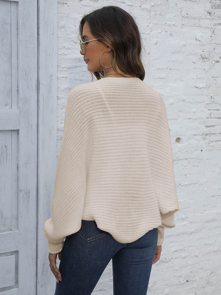 Drune | Bat Sleeve Offenes Front Kurzes Cardigan
