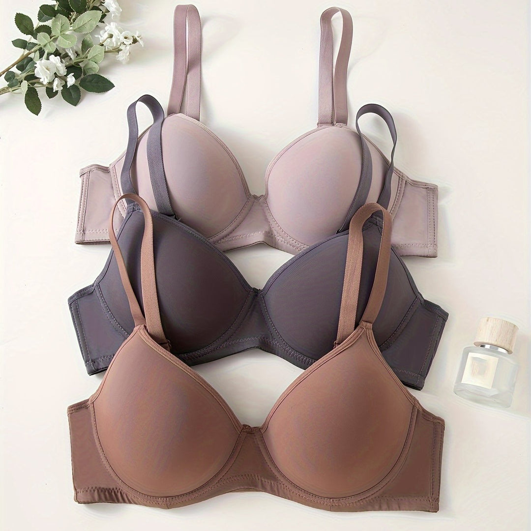 Drune | 3 Teilig Nahtlos Anti Ablehnung Push up Bh