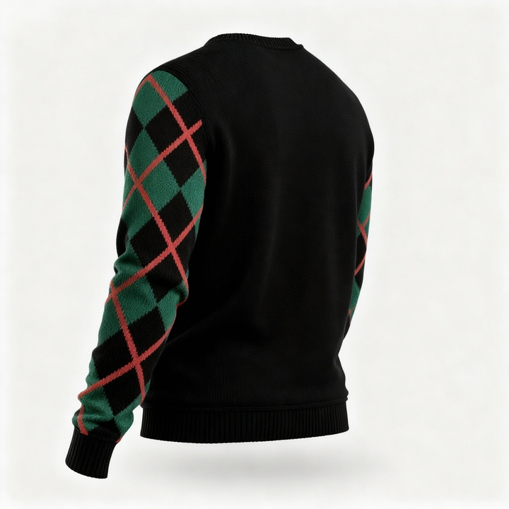 Drune | Klassisches Weihnachtsmuster Design - Maximalistischer Weihnachtsdruck Hässlicher Pullover