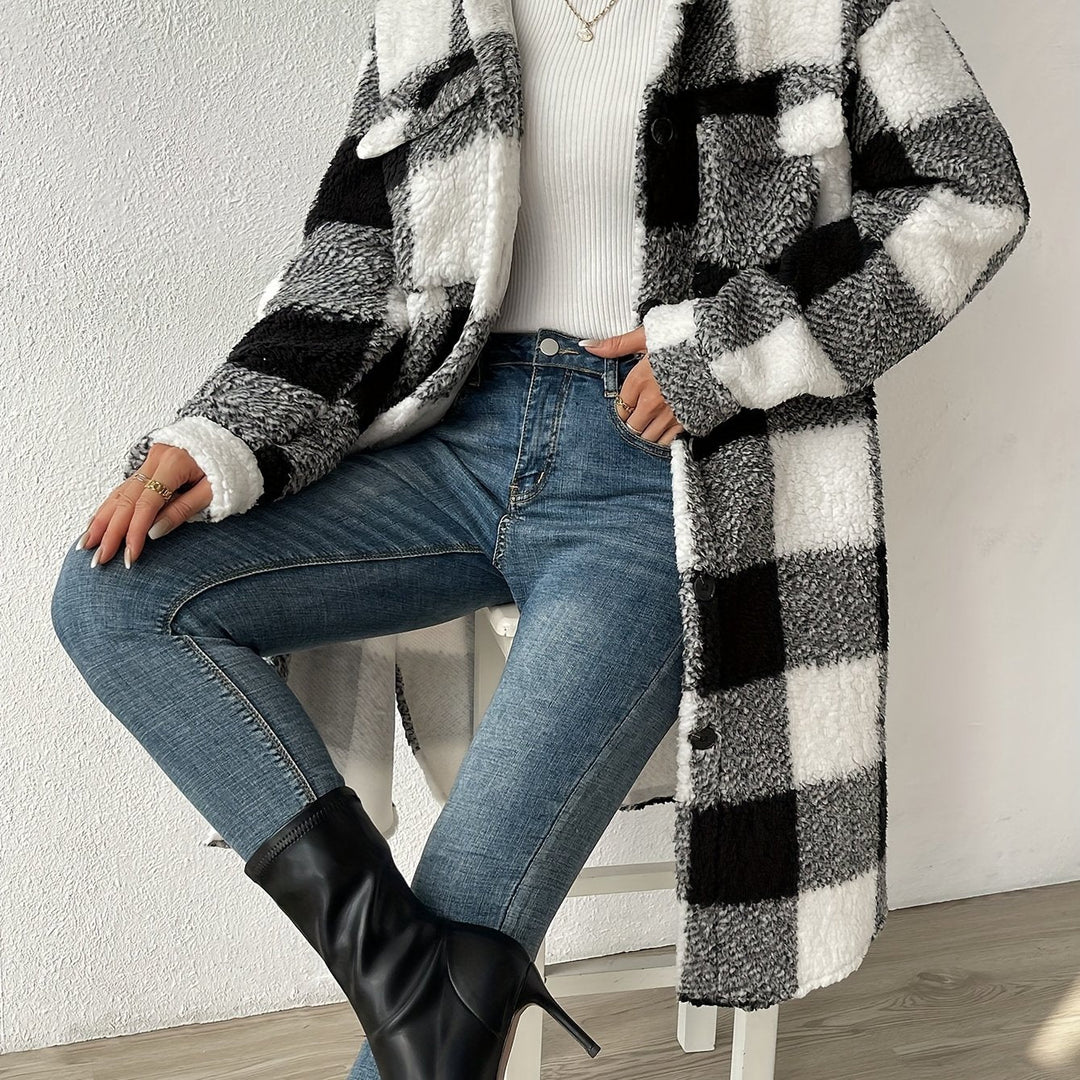 Drune | Damen Oversized Teddy Jacke Gemütlicher Stil