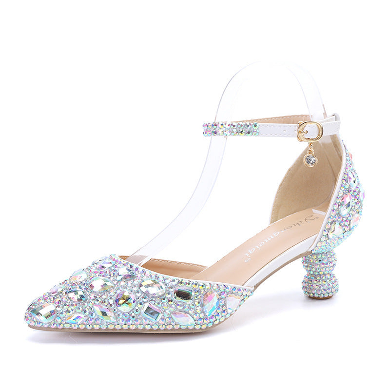 Drune | Lavtil Top Sommer Neu Blau Farbe Spitz Kalebass Absatz Rhinestone Multi Farbe Mode Hochzeits Bankett Frauen Schuhe
