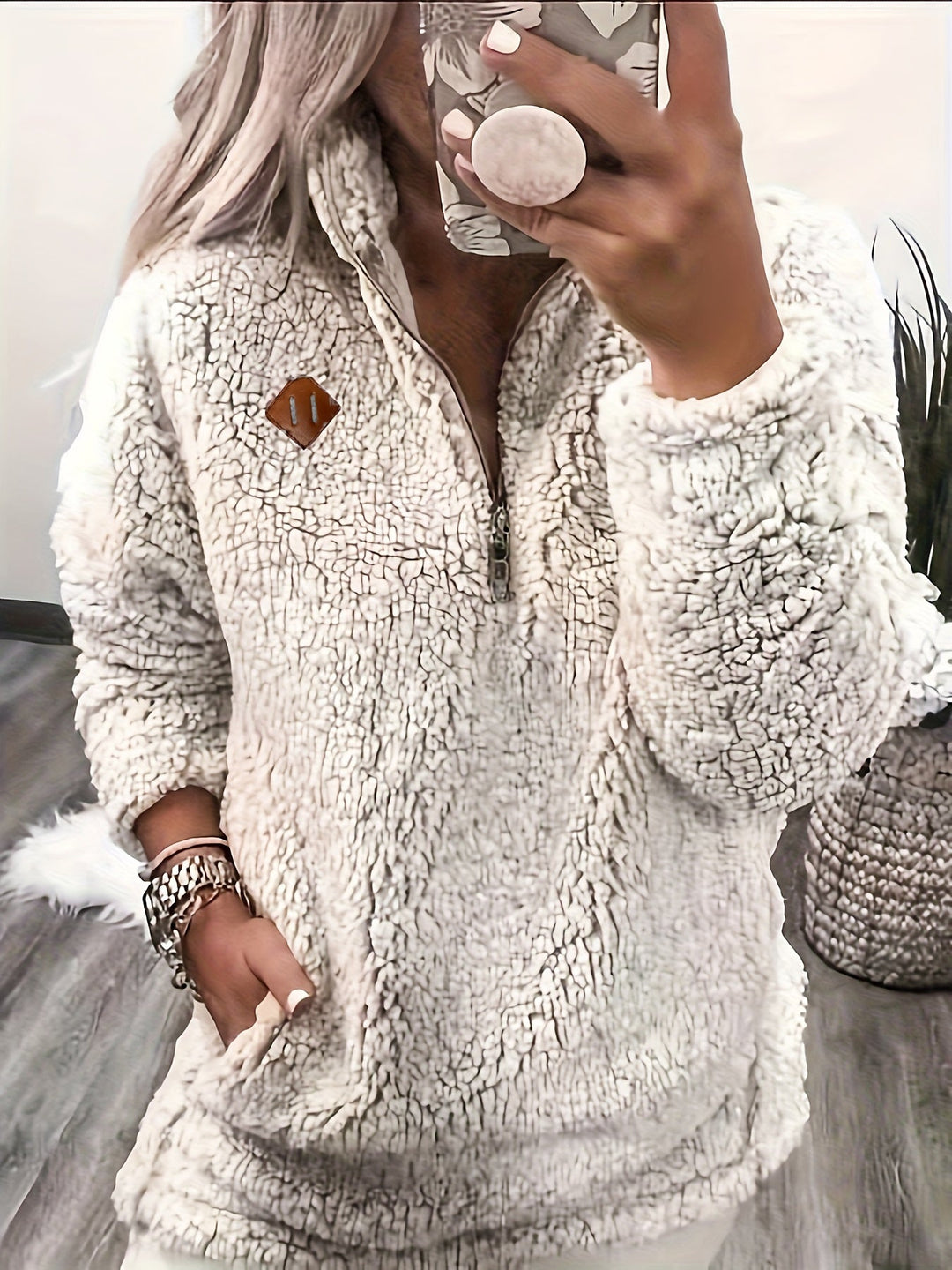 Drune | Leichtgewicht Fleece-pullover mit Reißverschluss Polyester Warm und Bequem