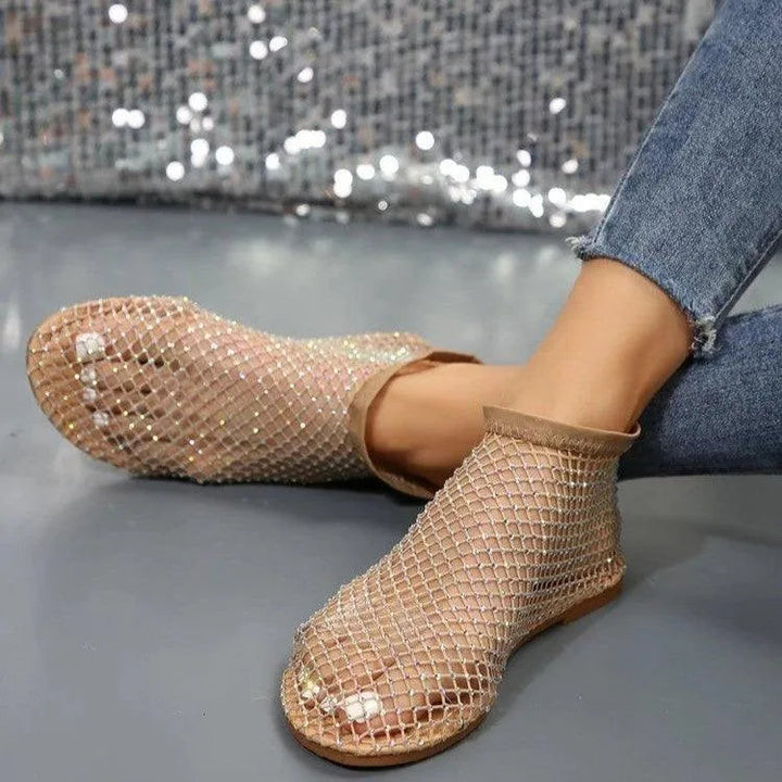Drune | Flatsandalen mit Strass-Design