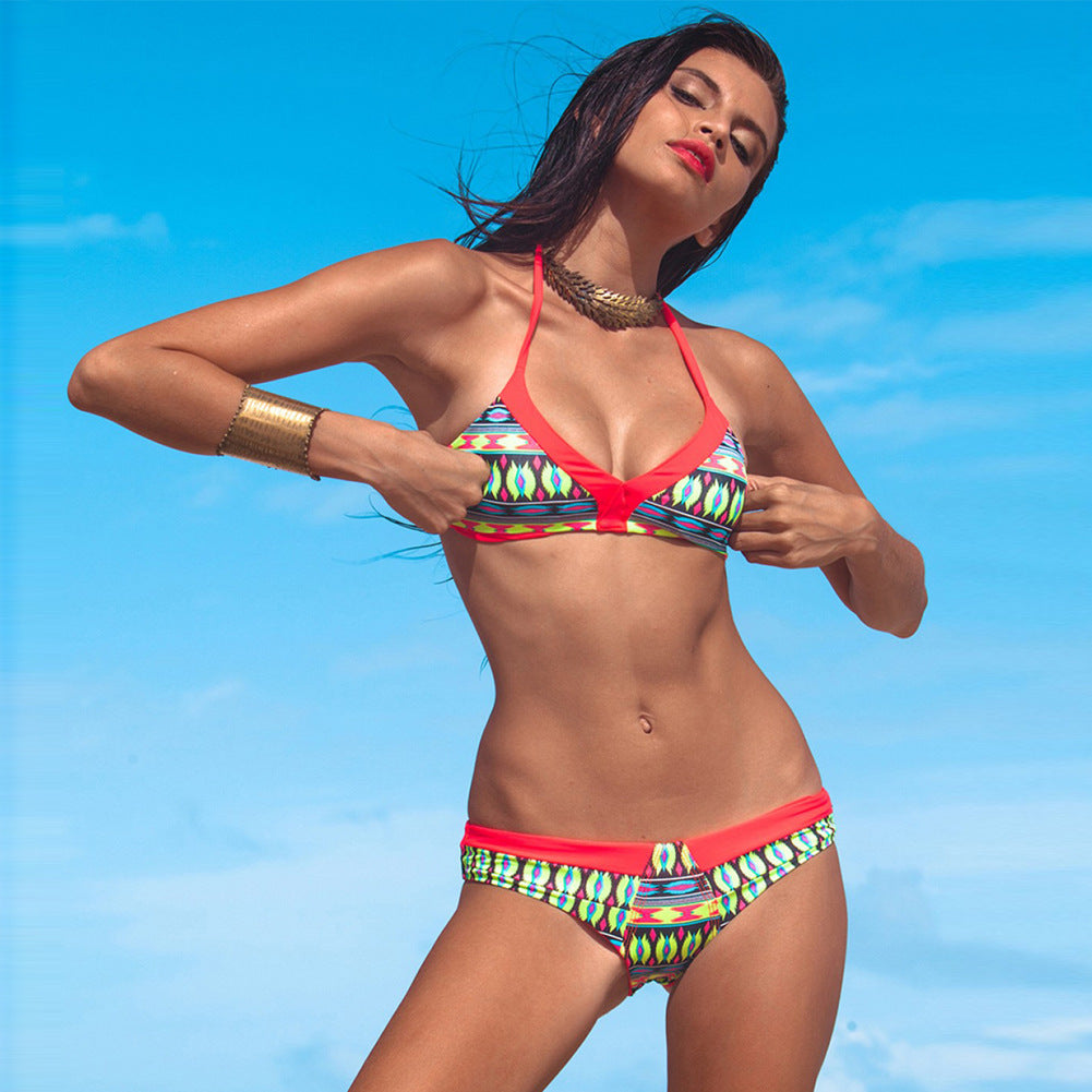 Damen Triangel-Bikini mit raffinierten Farbmustern Drune
