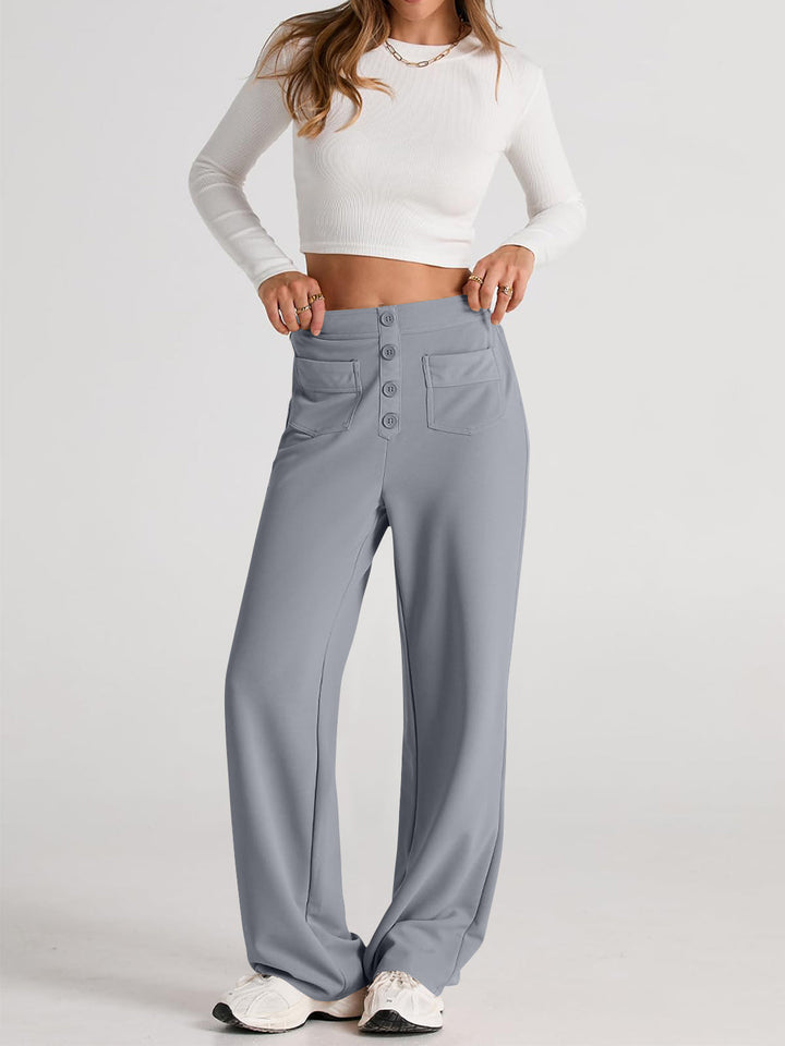 Drune | Taille Weite Hose Mit Taschen Elegant Und Komfortabel
