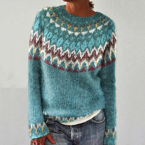 Drune | Stylish sweater with vintage pattern