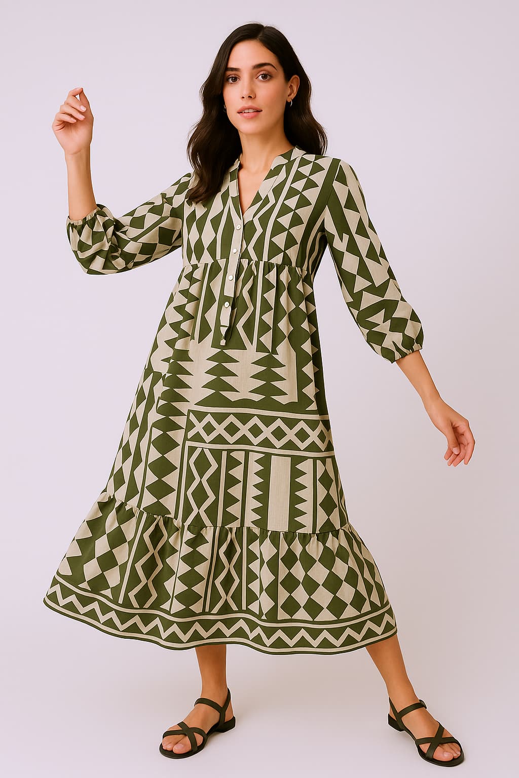 Drune | Bedrucktes Hemdkleid
