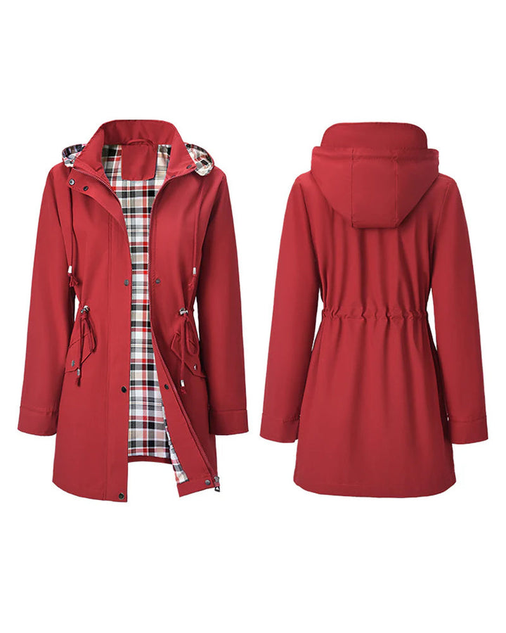 Drune | Langer Wasserdichter Trenchcoat mit Kapuze