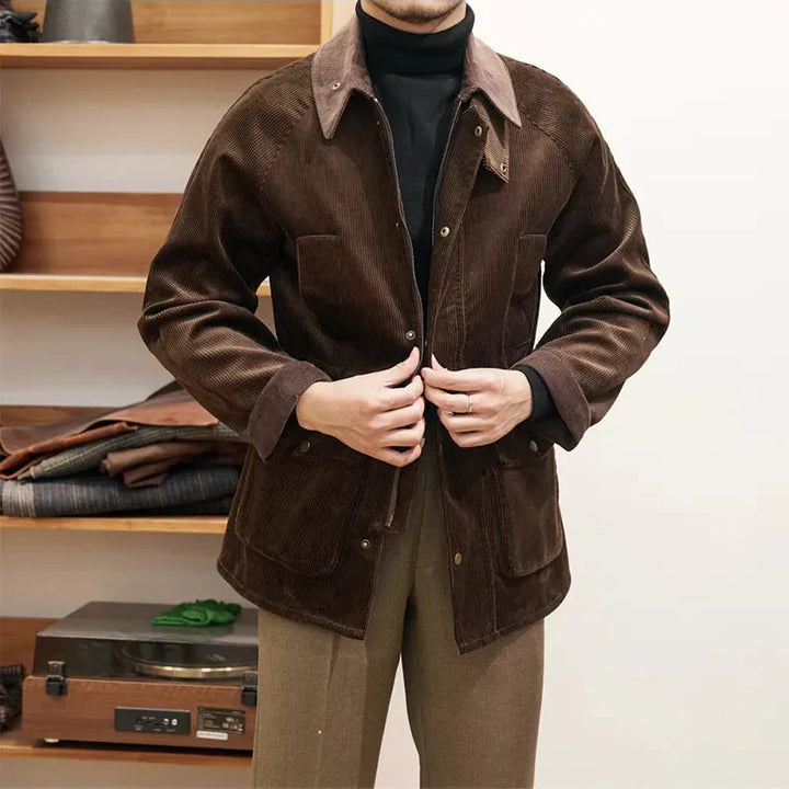 Drune | Luxuriöse Cordjacke für Herren im Herbststil