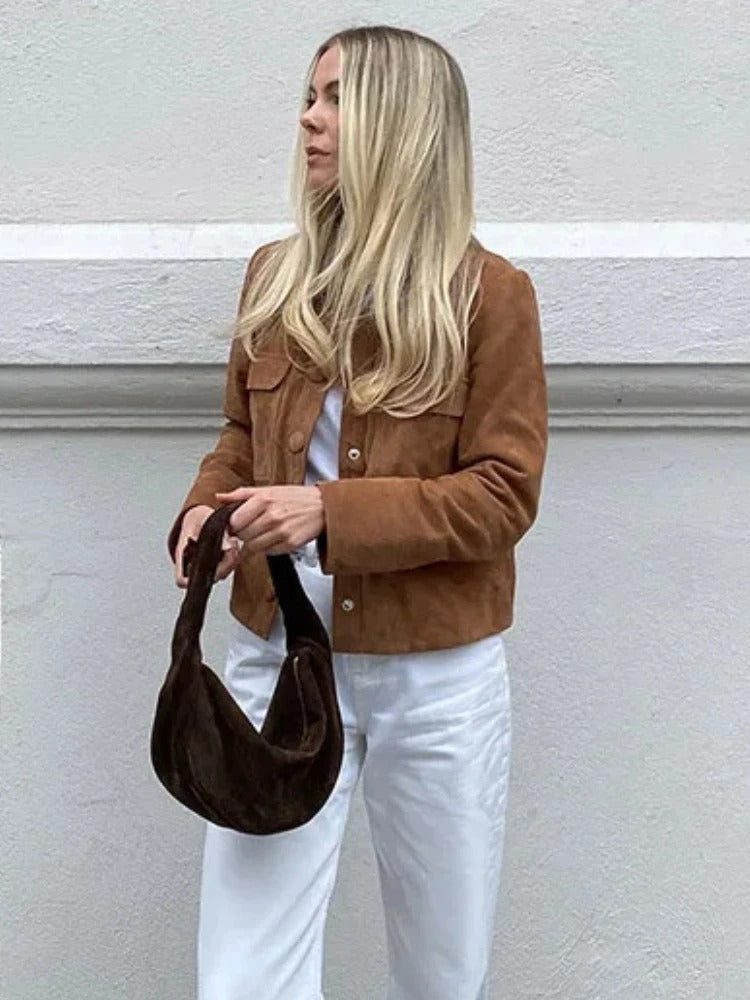 Drune | Stylische Wildlederjacke für Damen