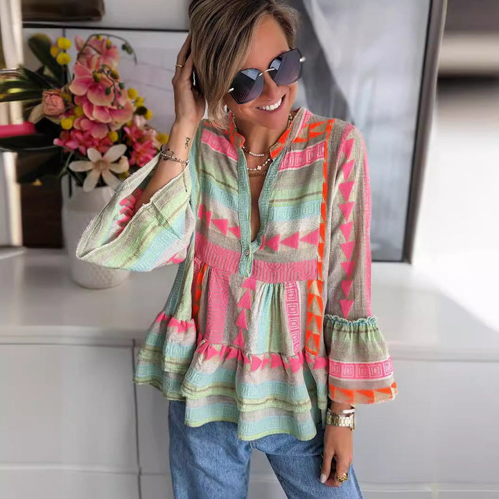 Drune Langarmshirt mit Print für Damen