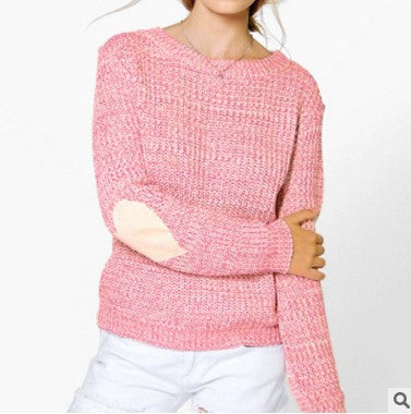 Damen Grobstrickpullover mit Herzapplikation und weitem Schnitt Drune