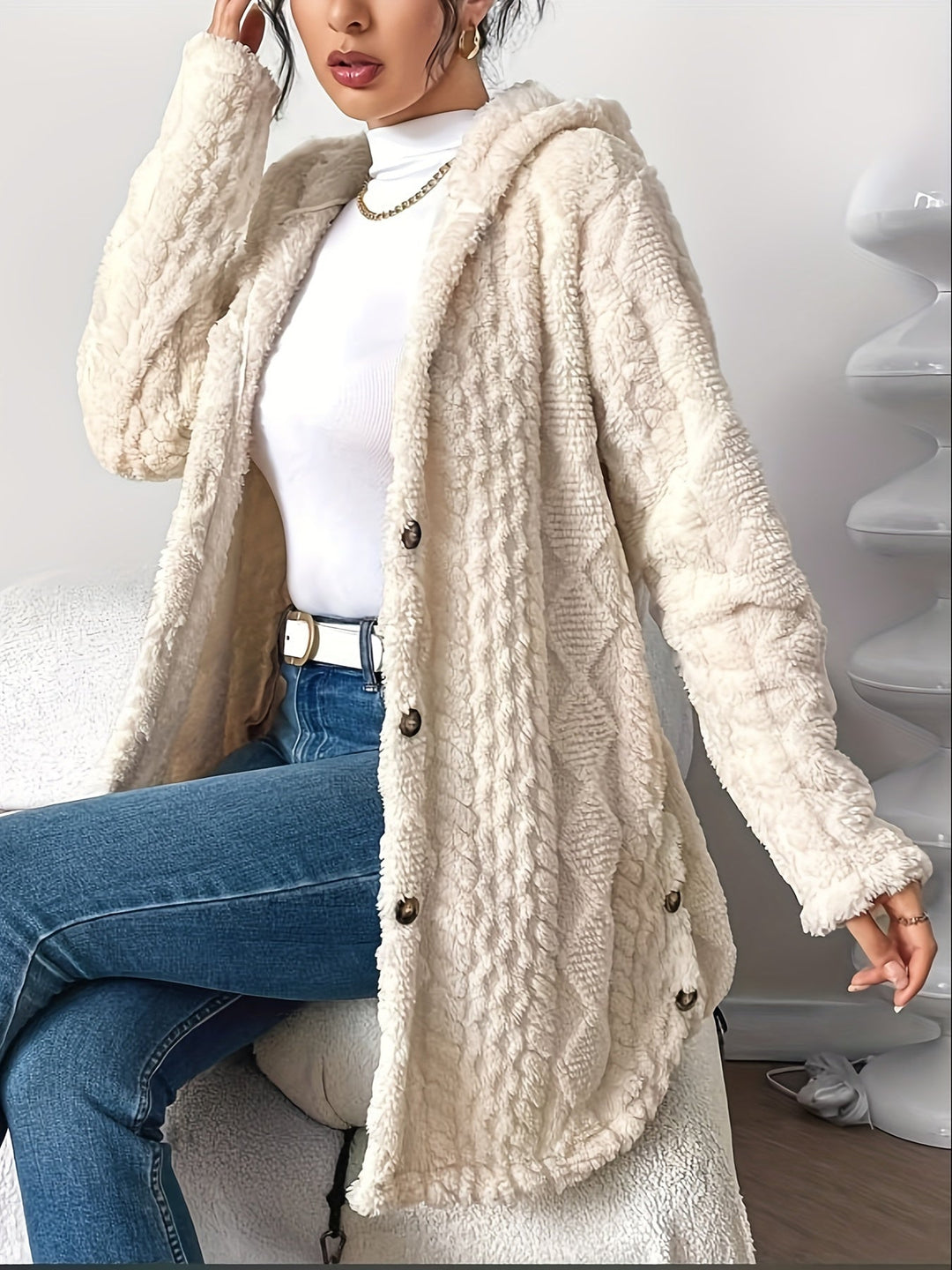 Drune | Lang Damenjacke Mit Kapuze – Marit