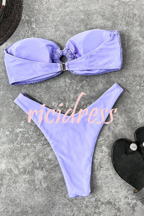 Drune Bandeau-Bikini mit Ringausschnitt