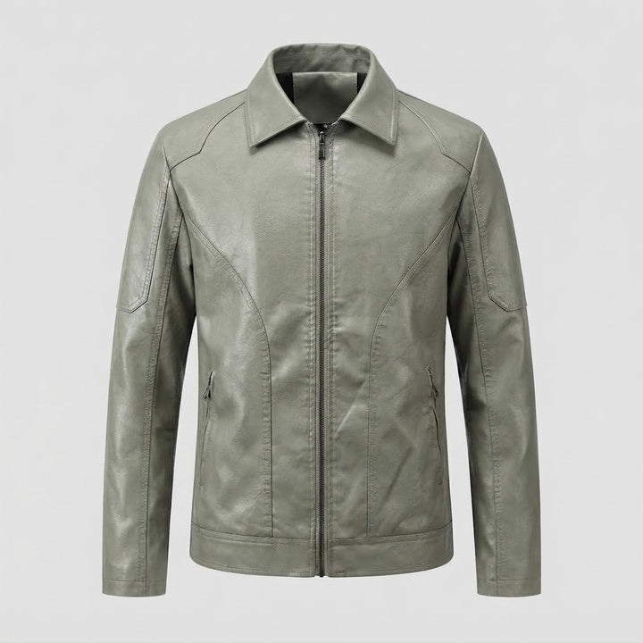 Herren moderne Kunstlederjacke Drune