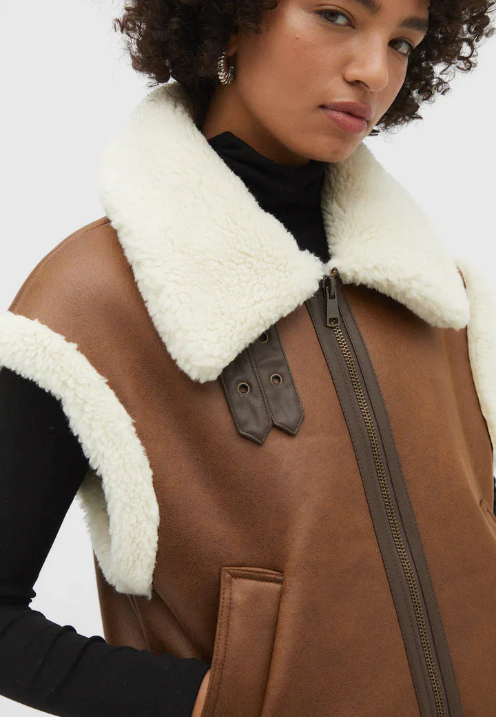 Drune | Leder Bodywarmer Warm & Trendy