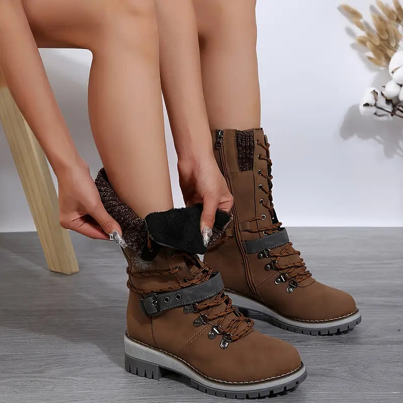 Drune | Trendige Winterstiefel Mit Mittlerer Länge