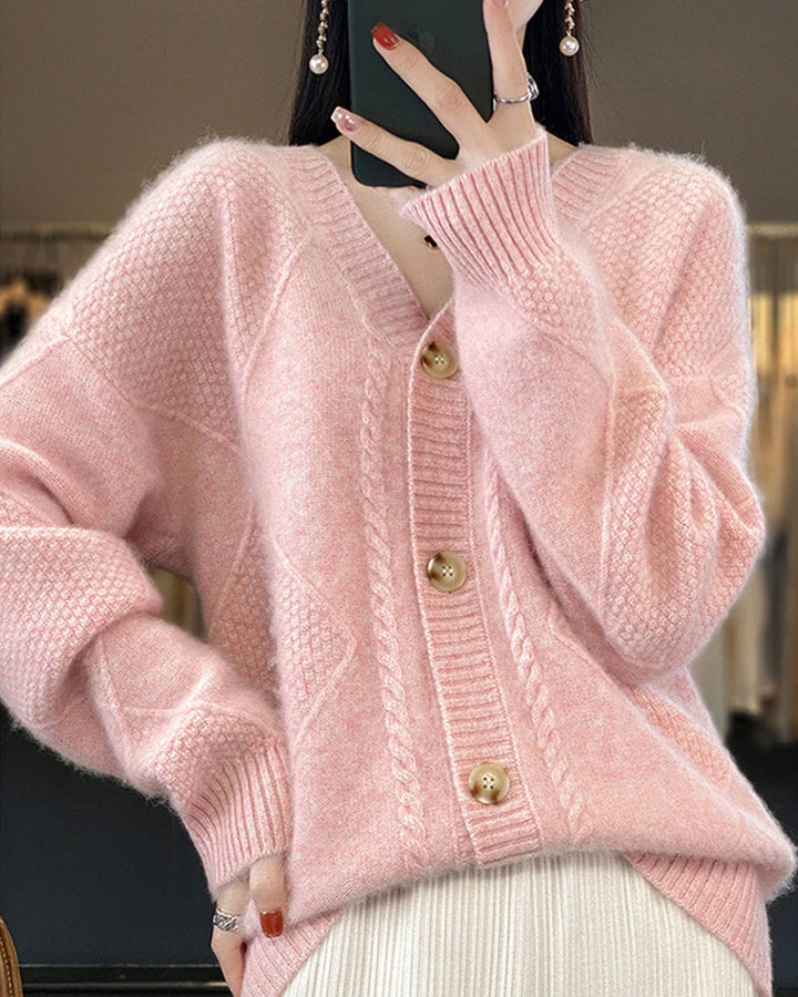 Drune | Stylischer Strickjacke mit Geometrischem Muster