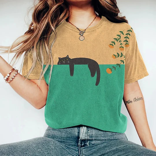 Drune | Stylisches Zweifarbiges T-Shirt