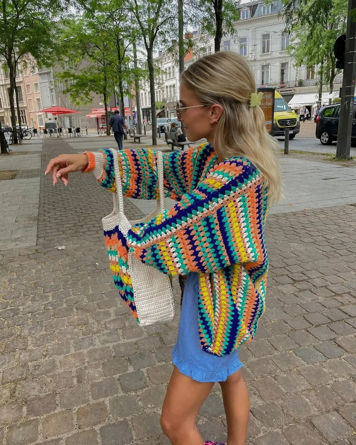 Drune | Stilvolle Bunte Strickjacke