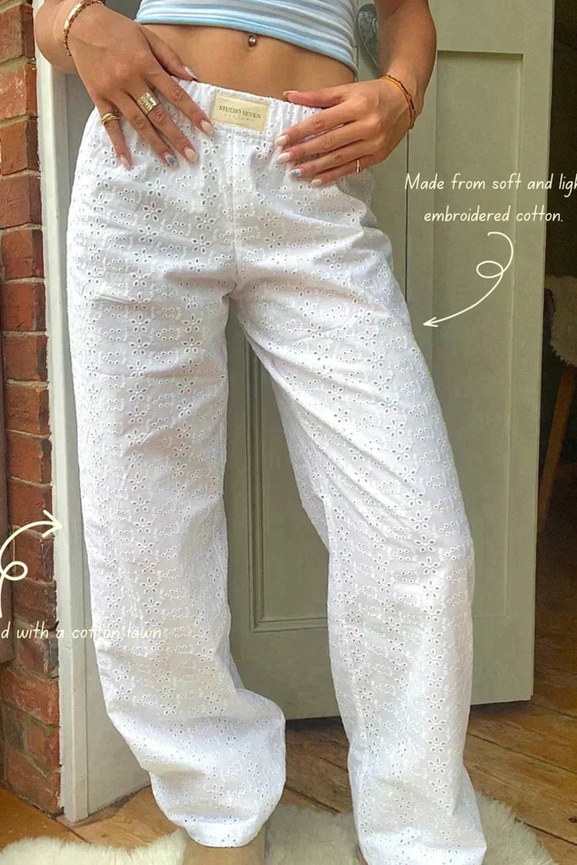 Drune | Loose fit Gestreift Elastisch Taille Hose