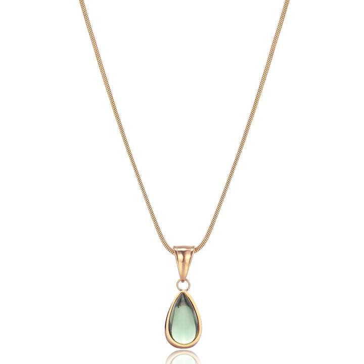 Drune | Olive Halskette Natürliche Finesse Goldfarbig Metall