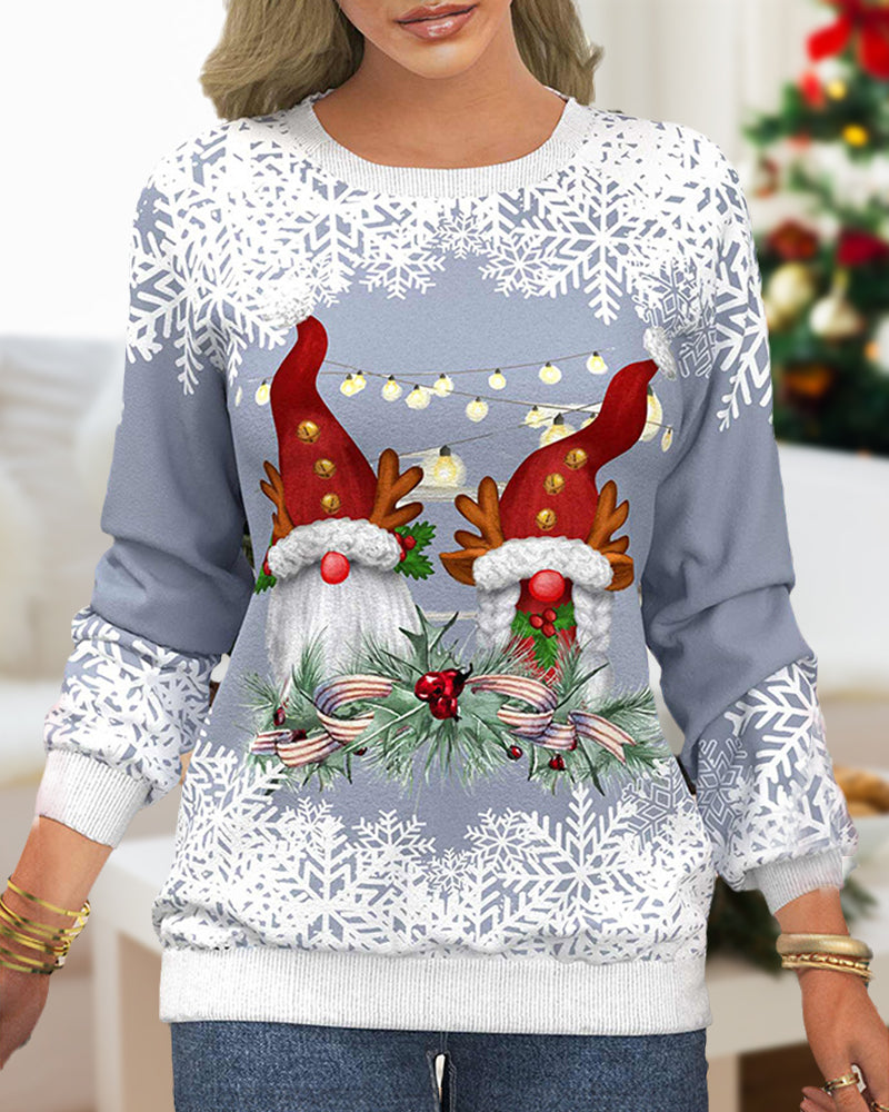 Drune | Sweatshirt mit Raglanärmeln Im Weihnachtsmotiv