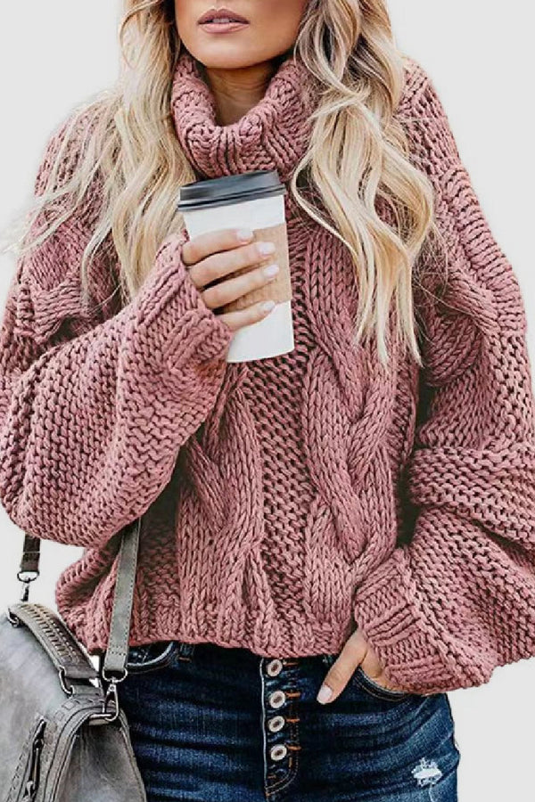 Drune | Eleganter Strick-Cashmere-Pullover mit Rollkragen in einfarbig Ideal für den Winter