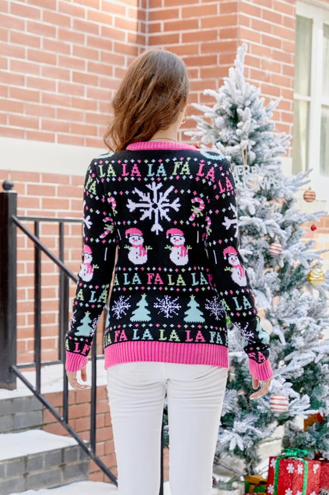 Drune | Schneemann Weihnachtsstrickpullover
