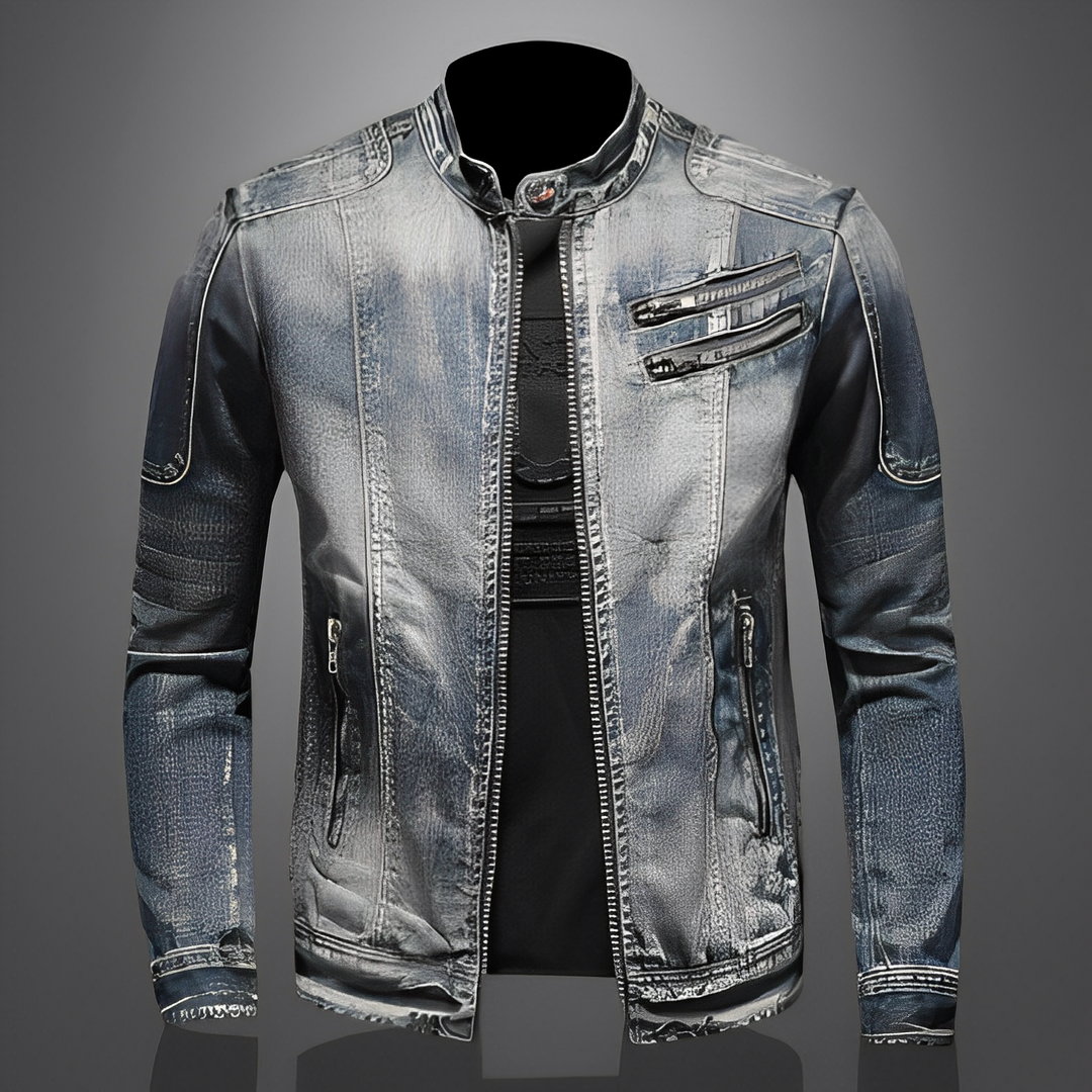 Drune | Stylische Jeansjacke mit Taschen für Männer