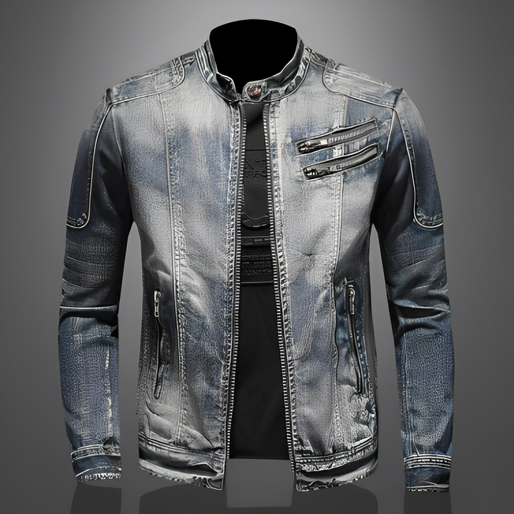 Drune | Stylische Jeansjacke mit Taschen für Männer