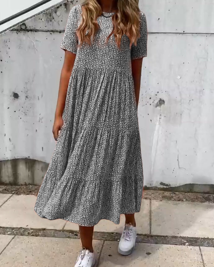 Drune | Kurzarmkleid mit Blumenmuster