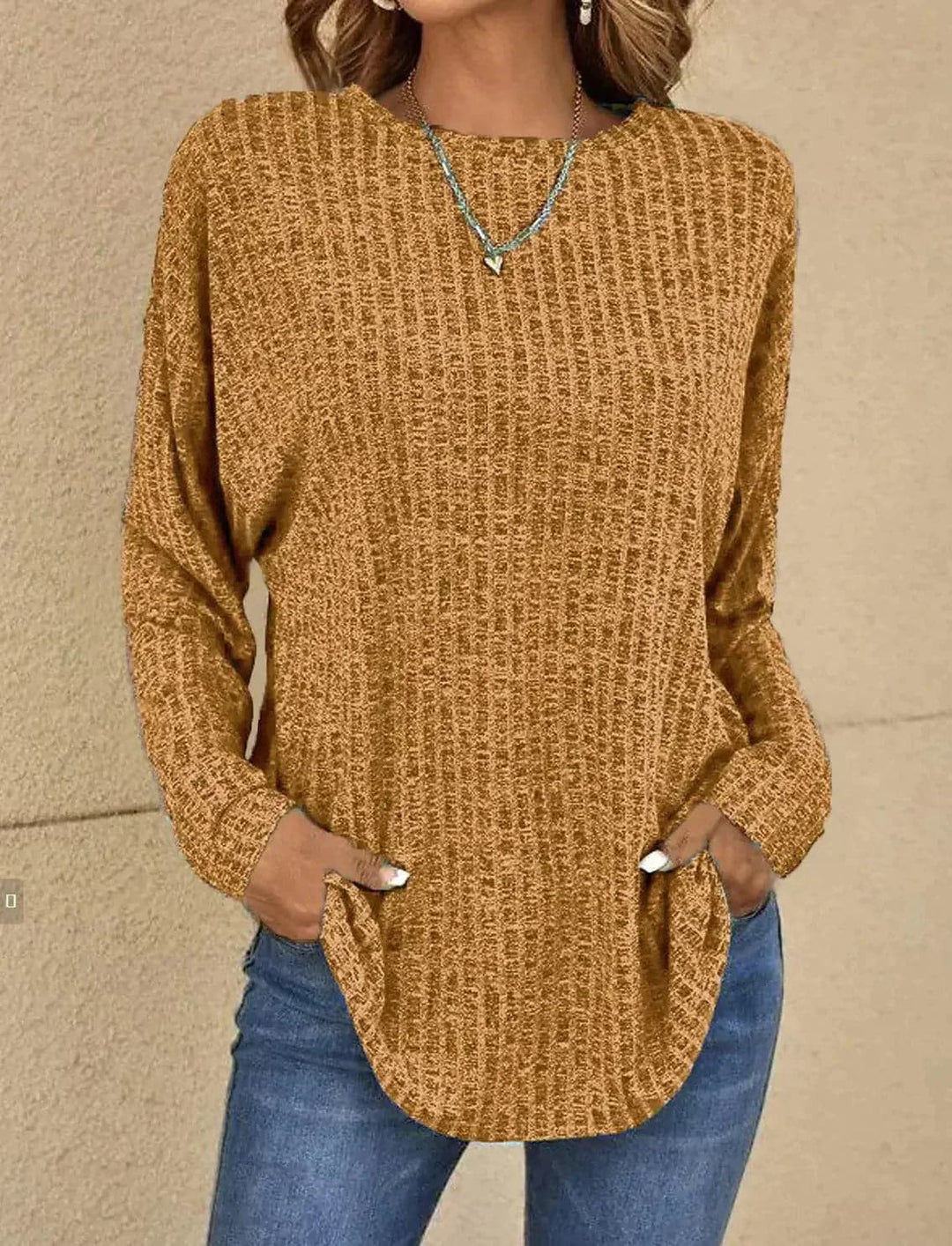 Drune | Strickpullover - Weiches Strick - Lässige Passform - Lange Ärmel Bequem