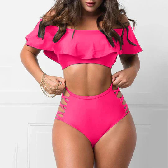 Drune | Schulterfreie Bikini Satzs Mit Rüschen