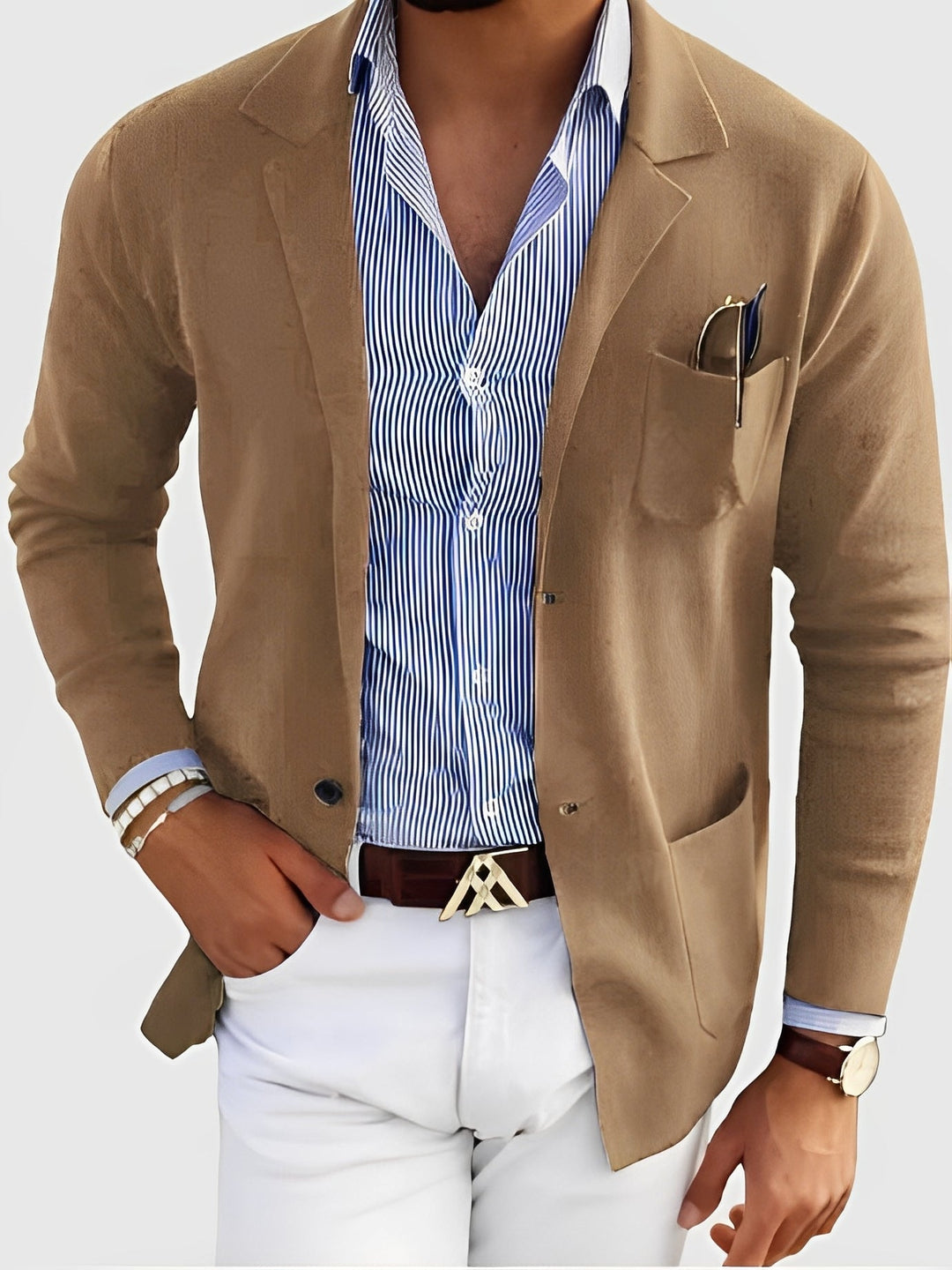 Drune | Lässiger Cardigan mit Taschen für Männer