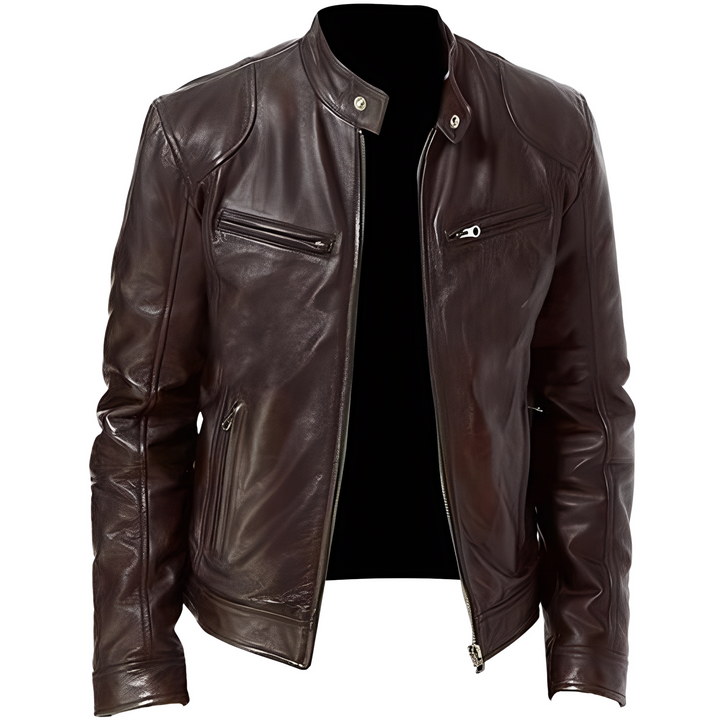 Drune | Lässige, figurbetonte Lederjacke für Männer