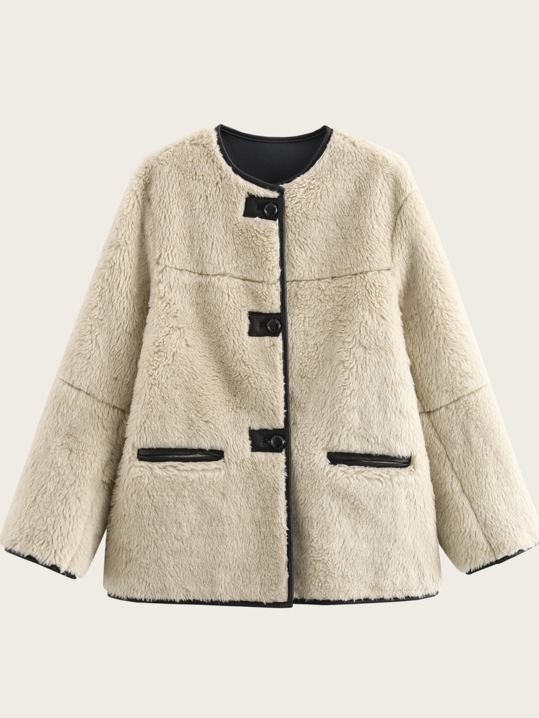 Drune | Teddyjacke mit Knöpfen für Damen Agnes