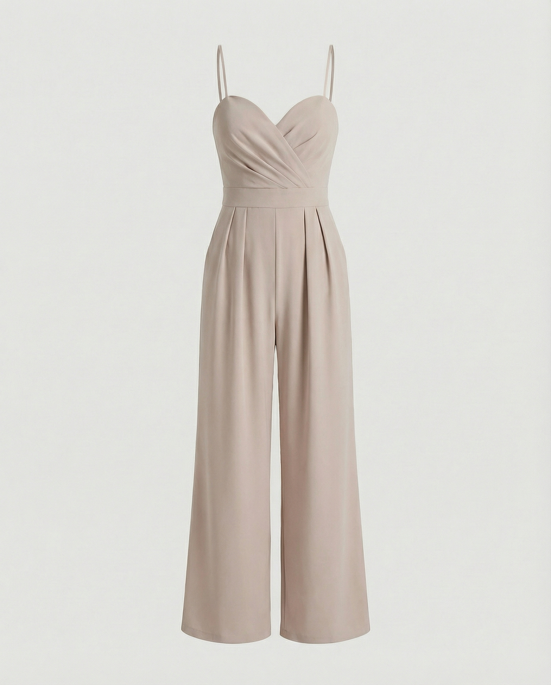 Drune | Damen Eleganter Fließender Jumpsuit mit Spaghettibändern für Festliche Anlässe