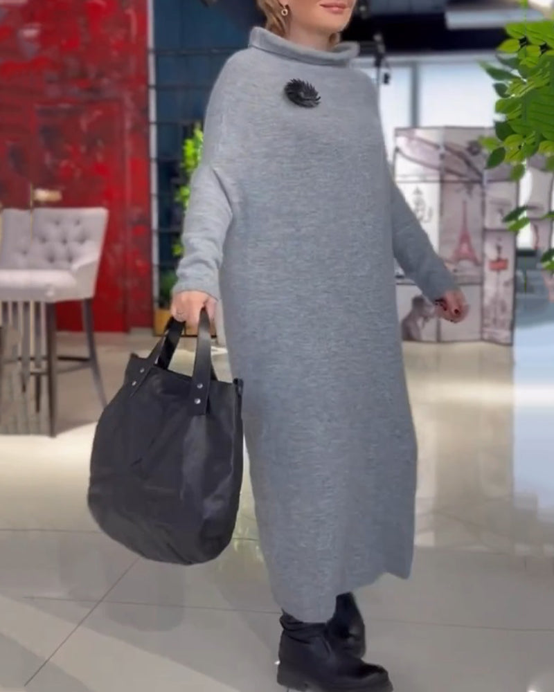 Drune | Kleid mit Rollkragen und Langen Ärmeln