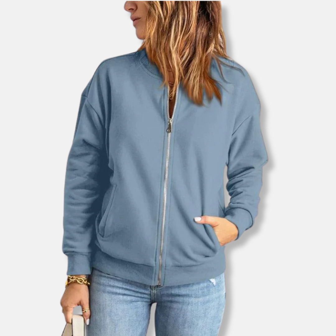 Drune | Jacke - Leichtes Design - Lockere Passform - Reißverschluss - Rippkante Lässiger Look