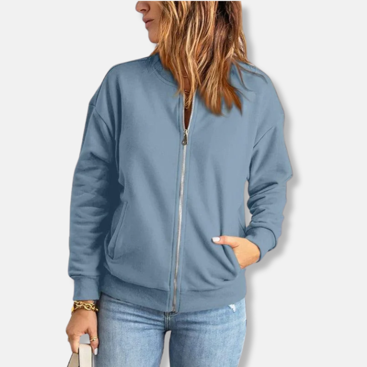 Drune | Jacke - Leichtes Design - Lockere Passform - Reißverschluss - Rippkante Lässiger Look