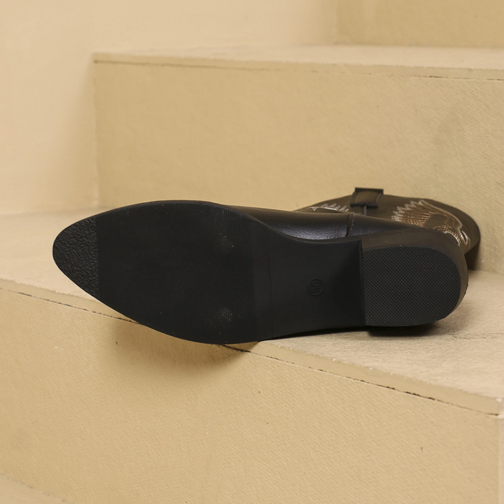 Drune | Bestickte Mittelhohe Cowboystiefel