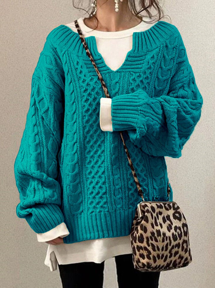 Drune Luxe Sweater | Bequemer warmer Oversized-Zopfpullover aus weichem Material