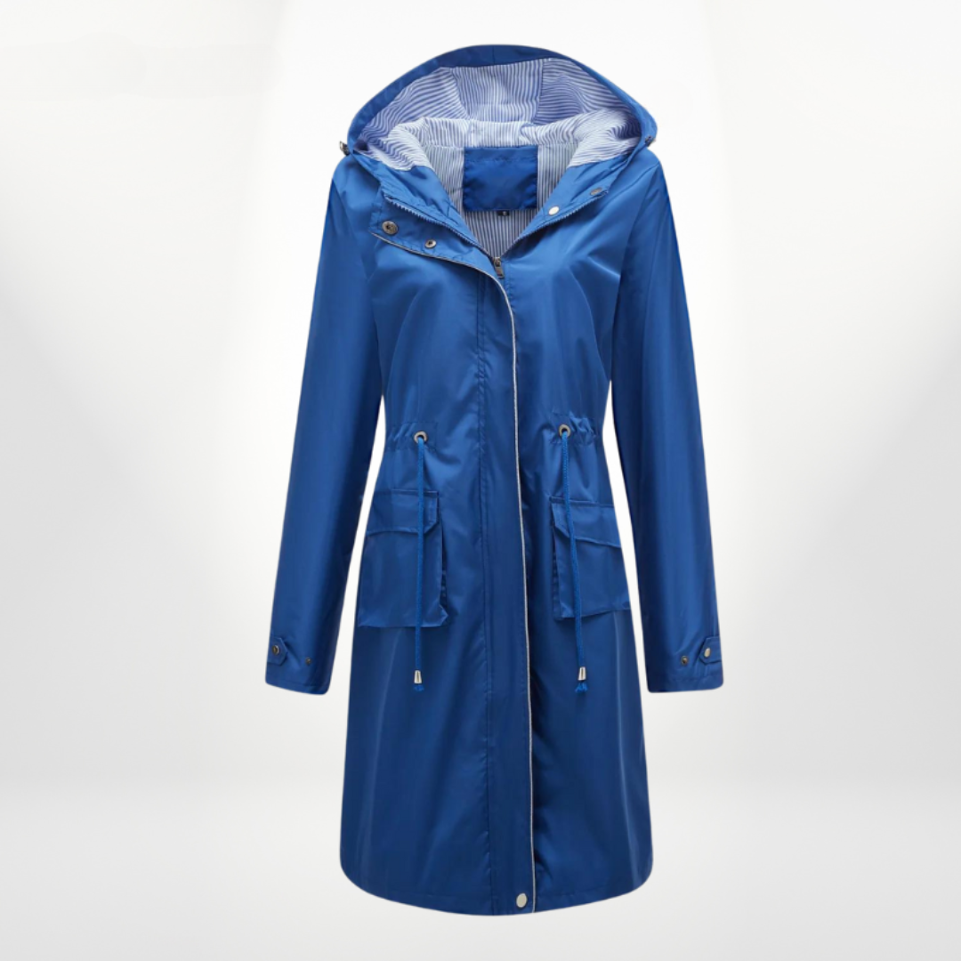 Drune | wasserdichter Über-Knie-Trenchcoat