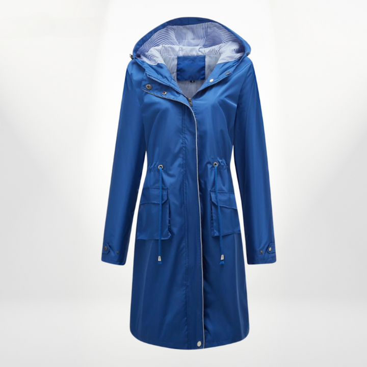 Drune | wasserdichter Über-Knie-Trenchcoat
