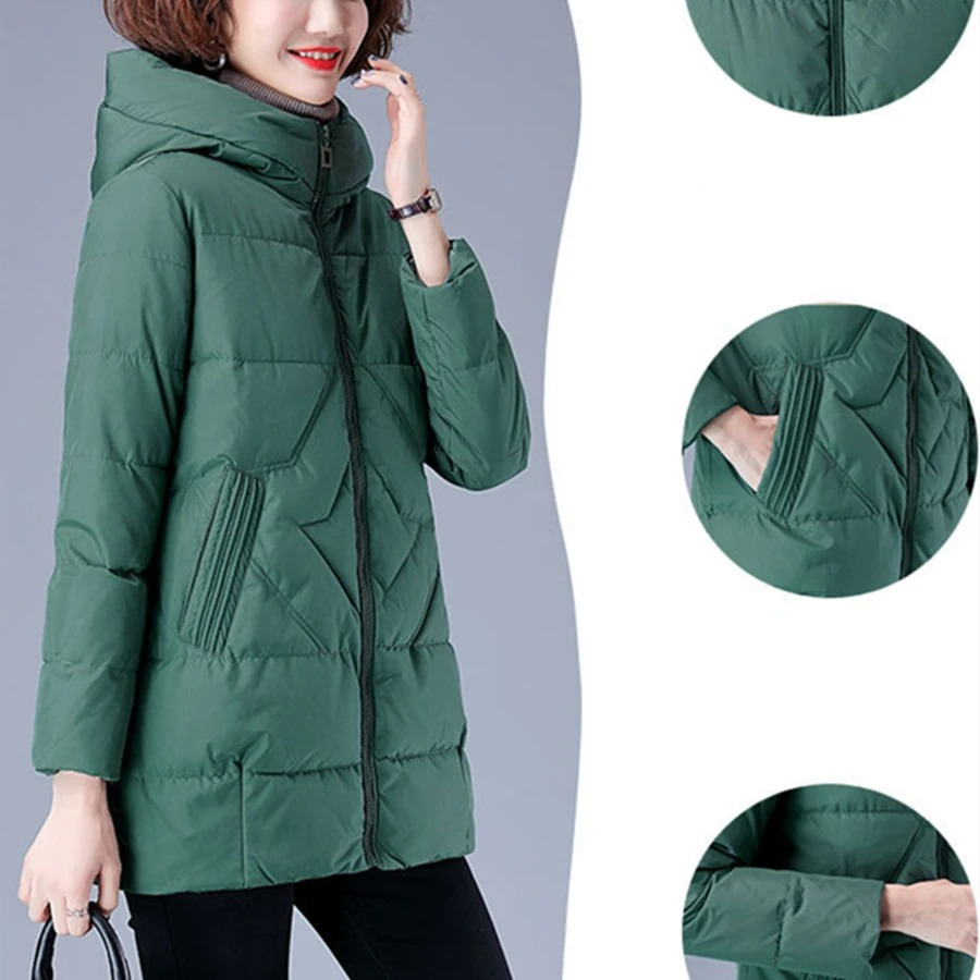Drune | Elegante unifarbene gerippte gesteppte Jacke mit Reißverschluss ideal für Herbst/Winter