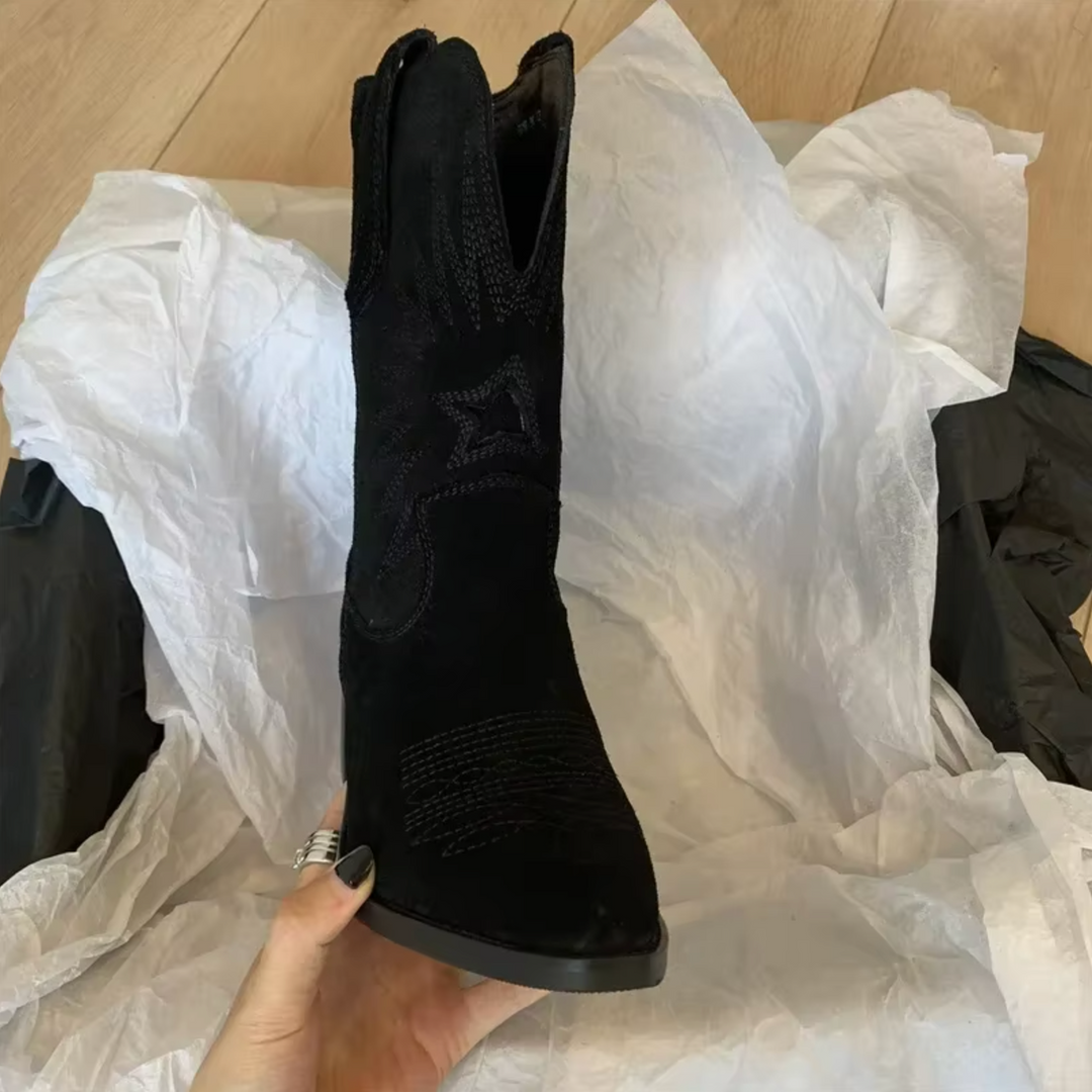 Bestickte Vintage-Stiefel