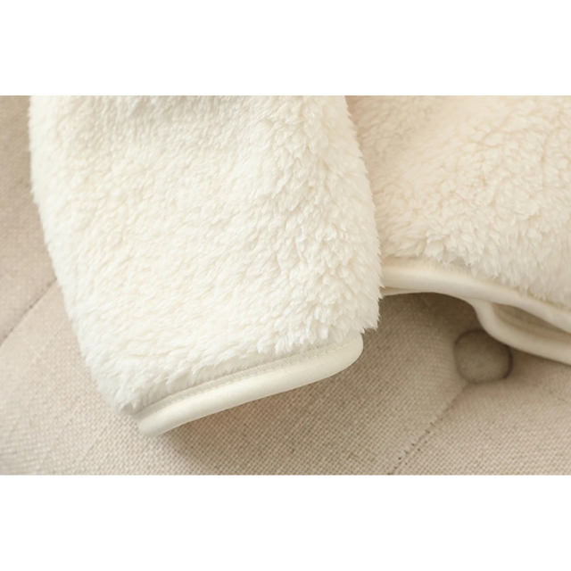 Drune | Weiche Sherpa Zip up Hohe Kragenjacke, Fleeceweste